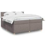 Boxspringbed 200x200 cm taupe met pocketveringmatras