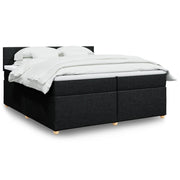 Boxspring met matras zwart 200x200 cm