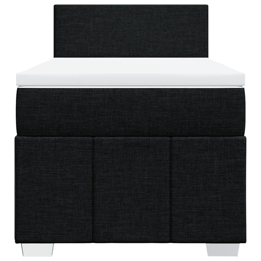 Boxspring met matras stof zwart 80x200 cm