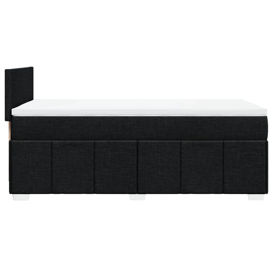 Boxspring met matras stof zwart 80x200 cm