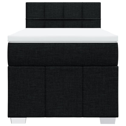 Boxspring met matras stof zwart 80x200 cm