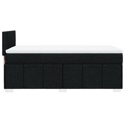 Boxspring met matras stof zwart 80x200 cm