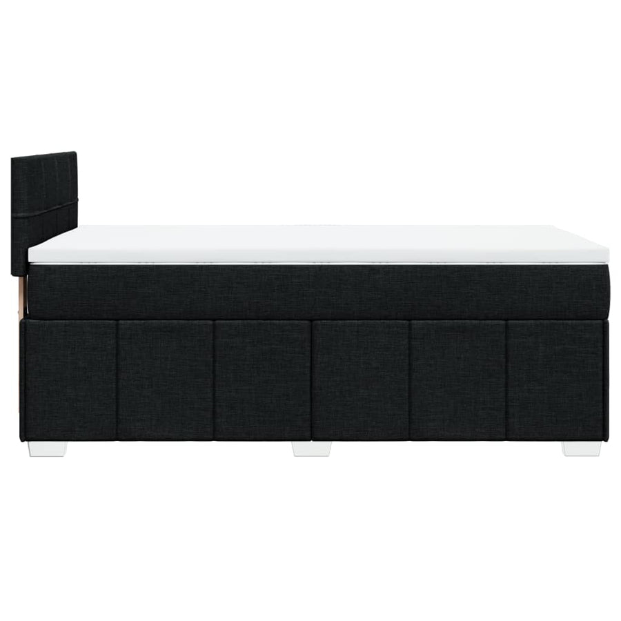 Boxspring met matras stof zwart 80x200 cm