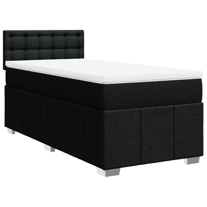 Boxspring met matras stof zwart 80x200 cm