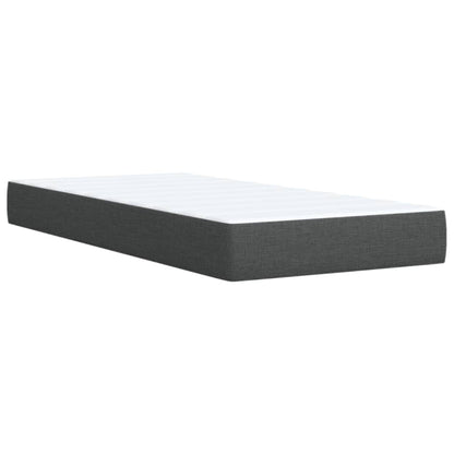 Boxspring met matras stof donkergrijs 90x190 cm