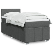 Boxspring met matras 90x190 cm donkergrijs