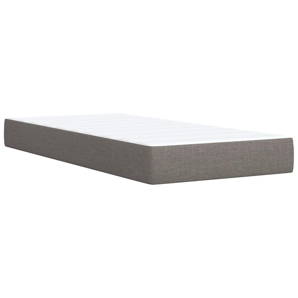 Boxspring Met Matras Stof 90 x 190 cm Taupe