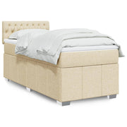 Boxspring 90x190 cm crèmekleurig met matras