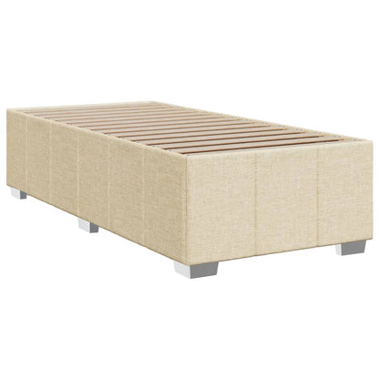 Boxspring met matras stof crèmekleurig 90x190 cm
