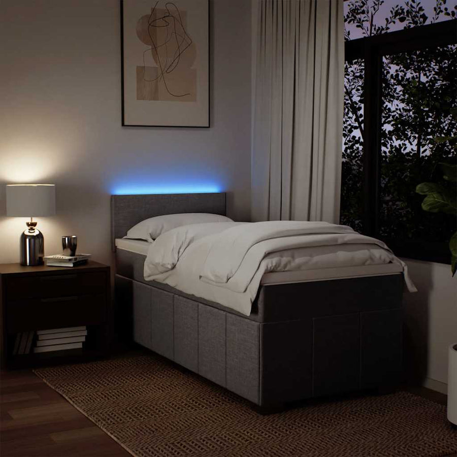 Boxspring Met Matras Stof 90 x 200 cm