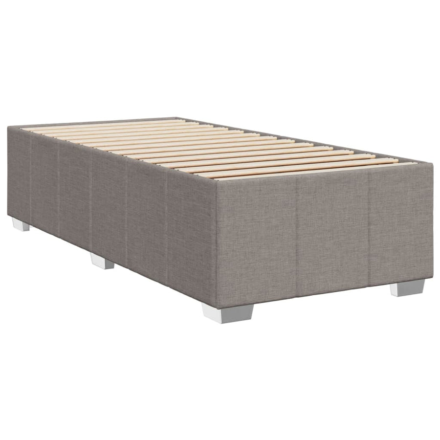 Boxspring met matras stof taupe 90x200 cm