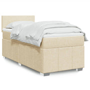 Boxspring crèmekleurig 90x200 cm met matras