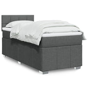 Boxspring met matras 90x200 cm grijs