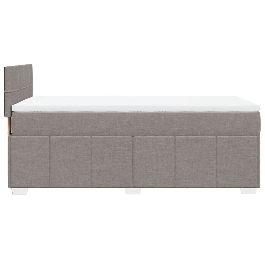 Boxspring met matras stof taupe 90x200 cm