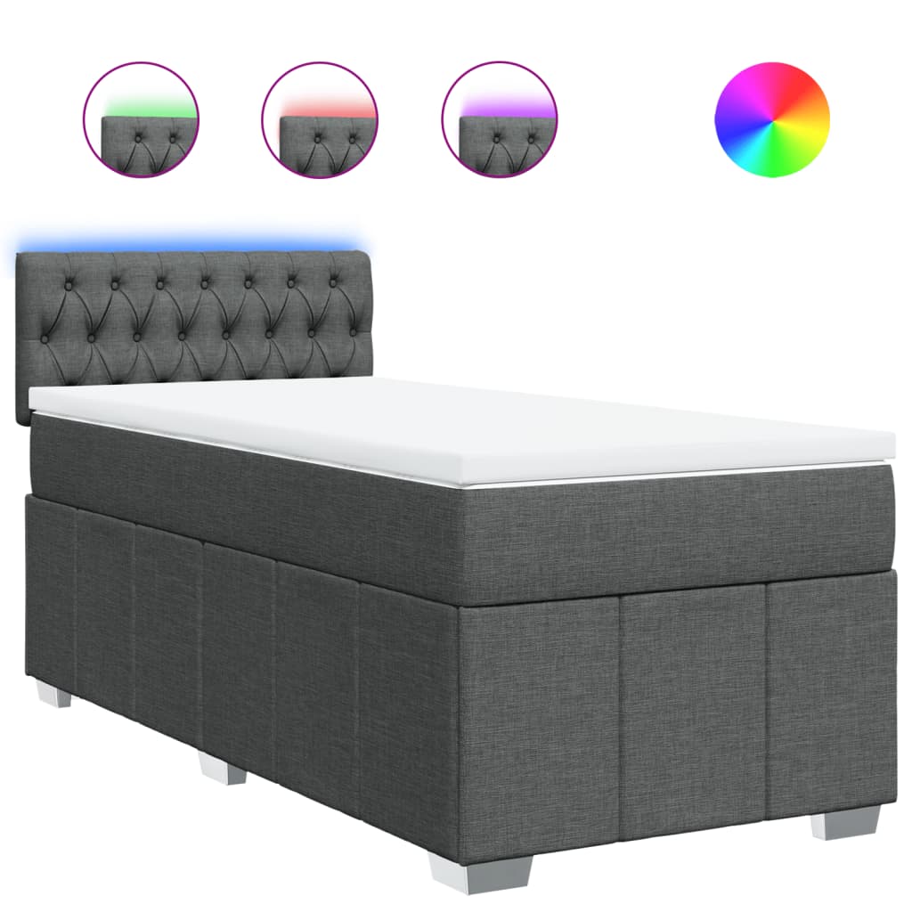 Boxspring Met Matras Stof 90 x 200 cm