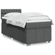 Boxspring met matras 90x200 cm grijs