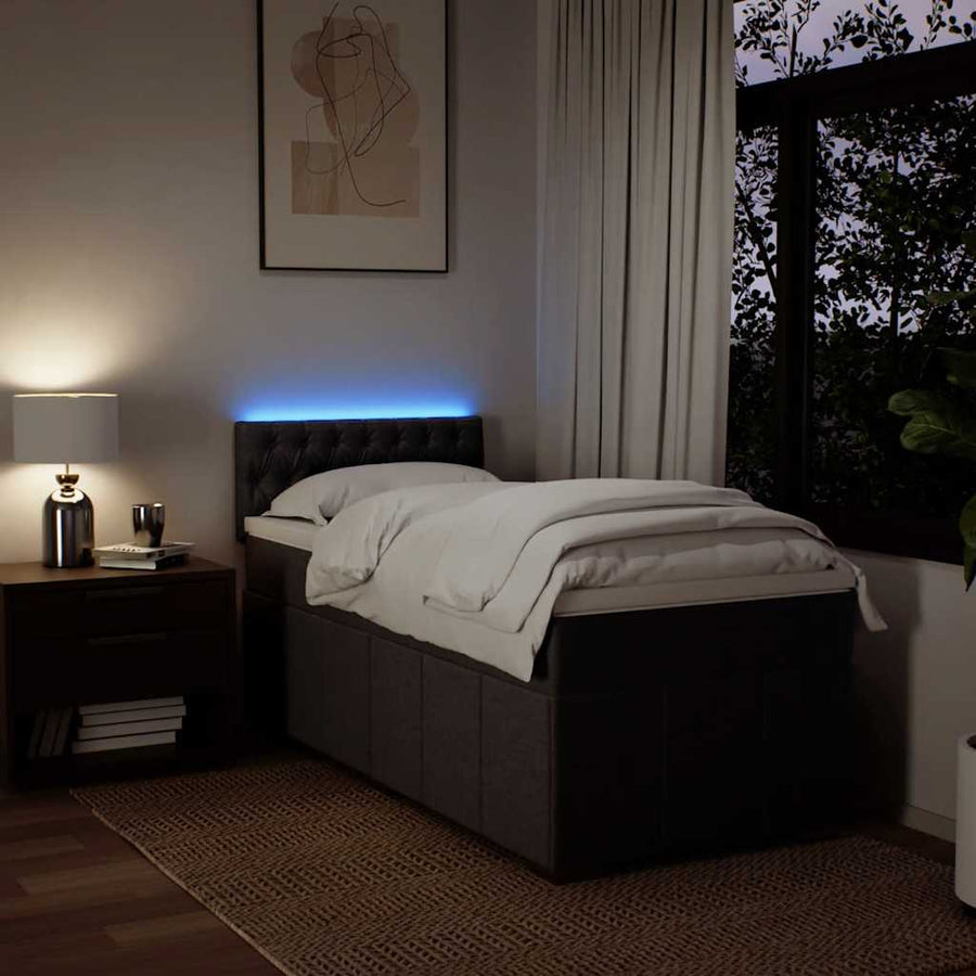 Boxspring Met Matras Stof 90 x 200 cm