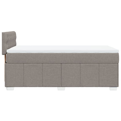 Boxspring met matras stof taupe 90x200 cm