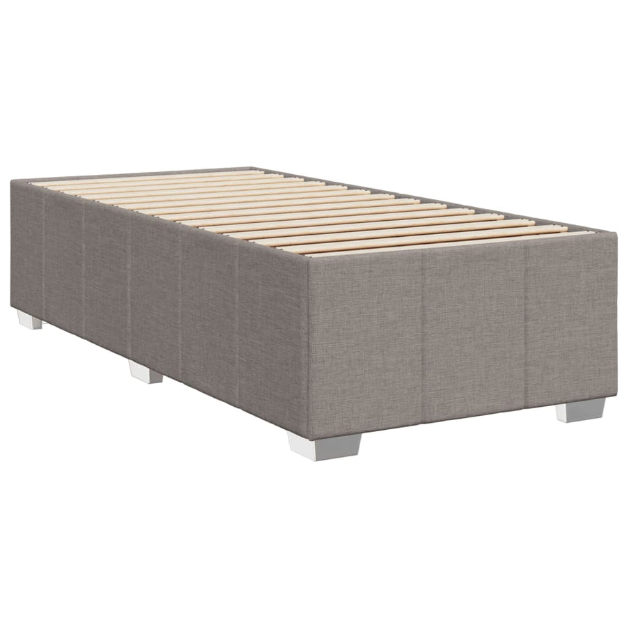 Boxspring met matras stof taupe 90x200 cm
