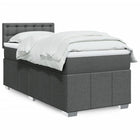 Boxspring Bed with Mattress Fabric 90 x 200 cm