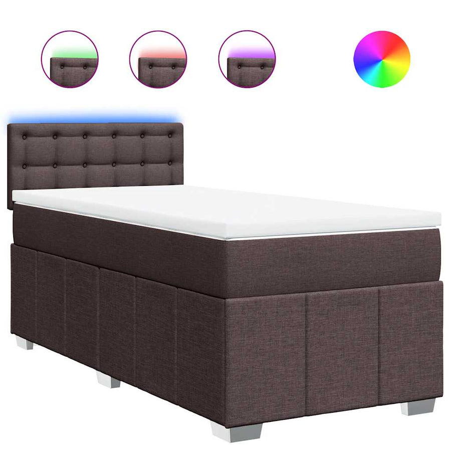 Boxspring Met Matras Stof 90 x 200 cm
