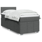 Boxspring met matras 100x200 cm grijs