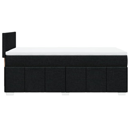 Boxspring met matras stof zwart 100x200 cm