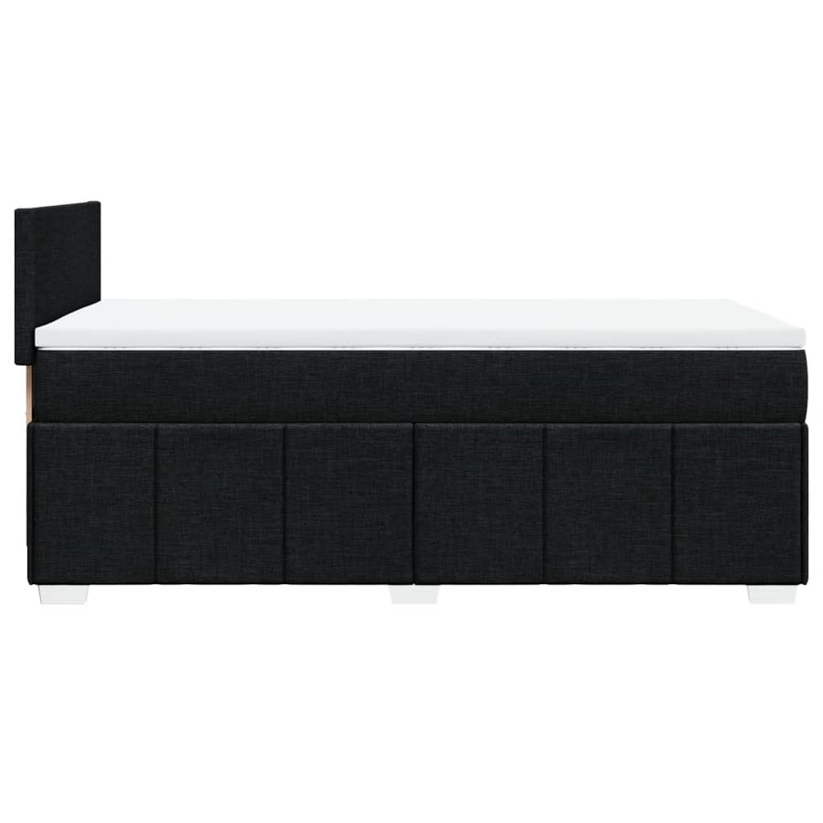 Boxspring met matras stof zwart 100x200 cm