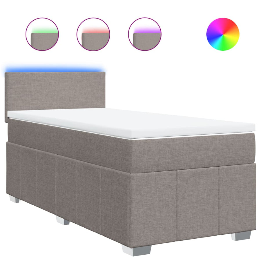 Boxspring Met Matras Stof 100 x 200 cm