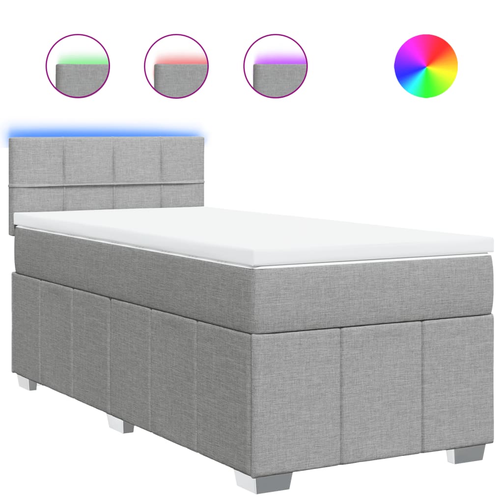 Boxspring Met Matras Stof 100 x 200 cm