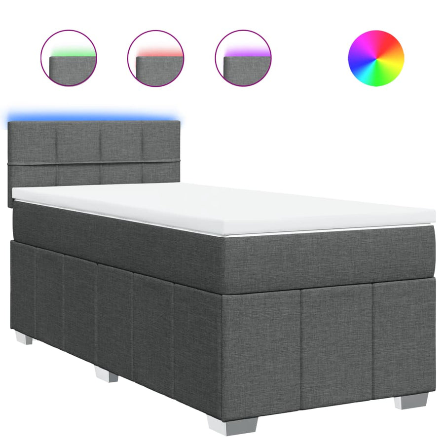 Boxspring Met Matras Stof 100 x 200 cm