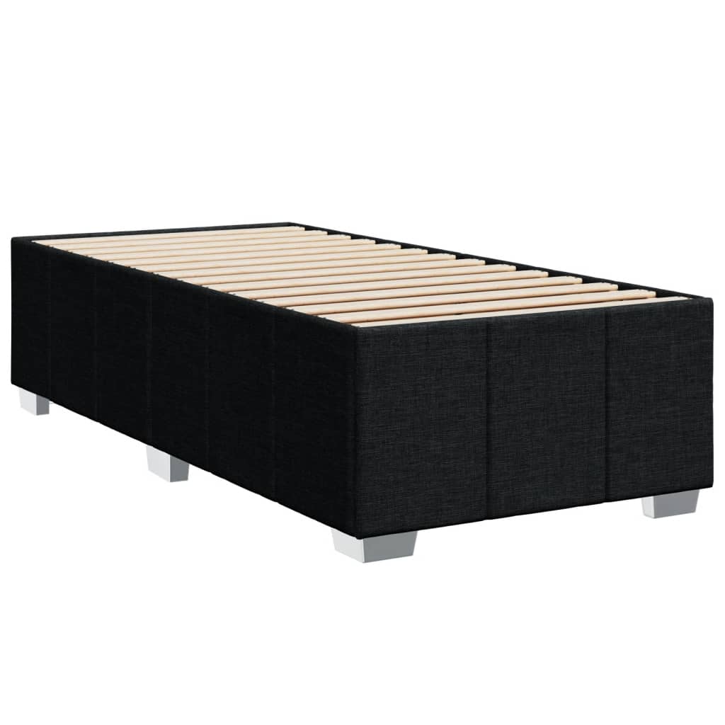 Boxspring met matras stof zwart 100x200 cm