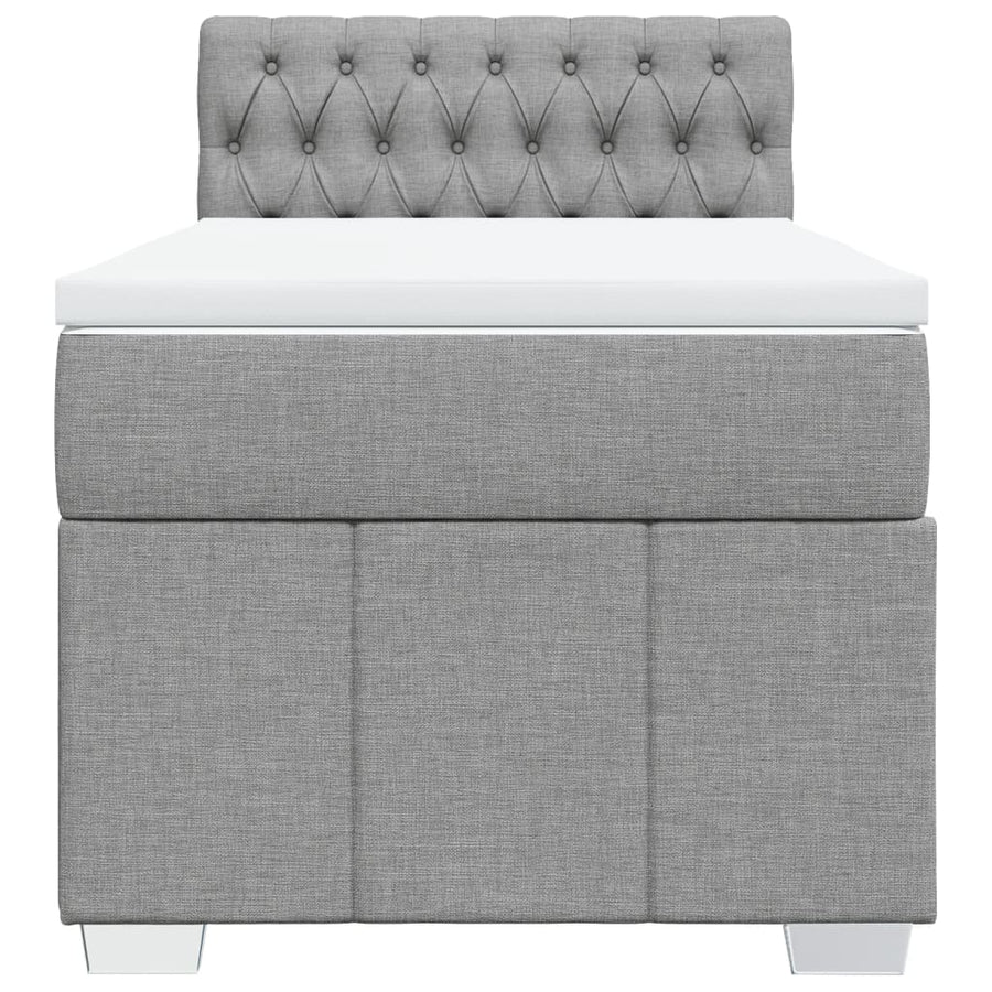 Boxspring Met Matras Stof 100 x 200 cm