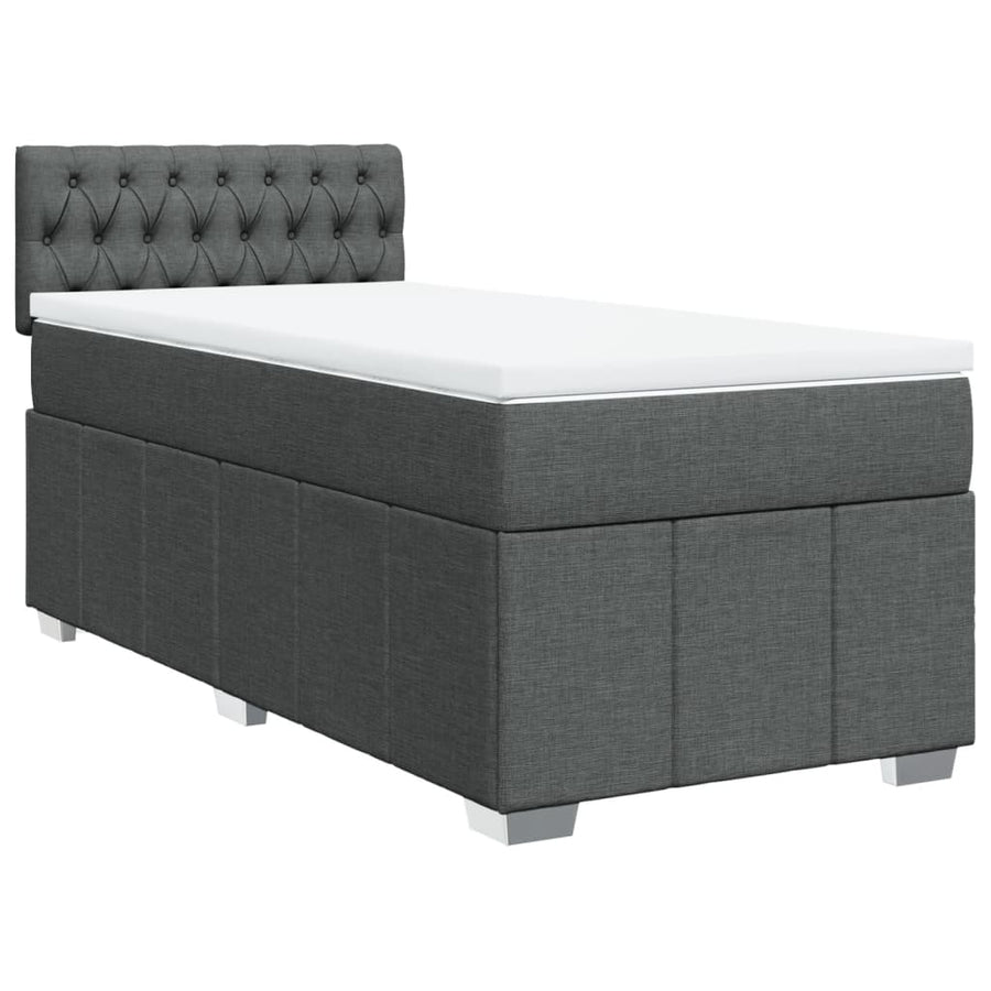 Boxspring Met Matras Stof 100 x 200 cm