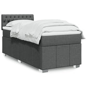 Boxspring met matras 100x200 cm grijs