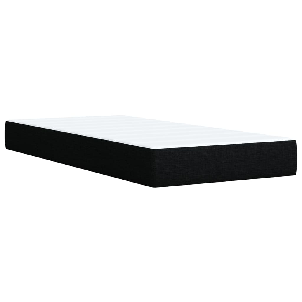 Boxspring met matras stof zwart 100x200 cm