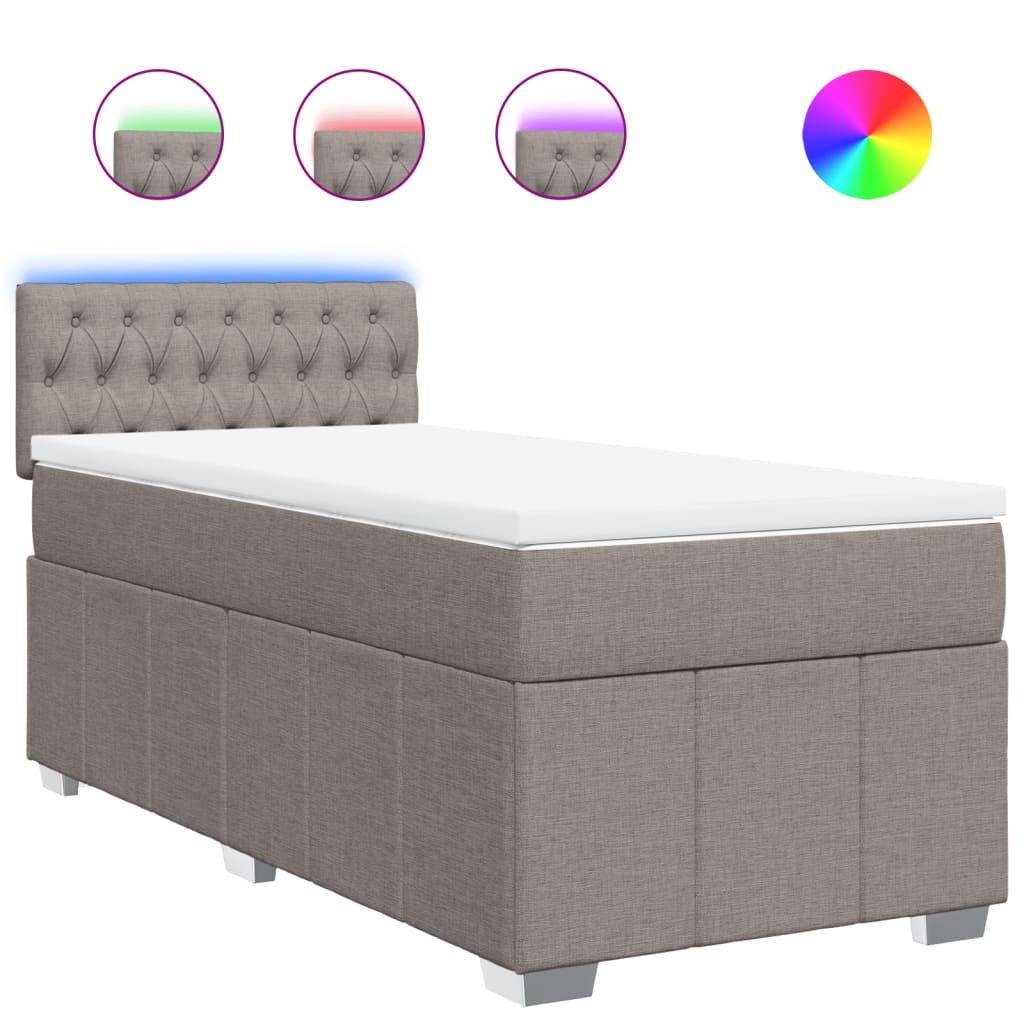 Boxspring Met Matras Stof 100 x 200 cm