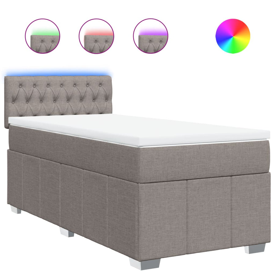 Boxspring Met Matras Stof 100 x 200 cm