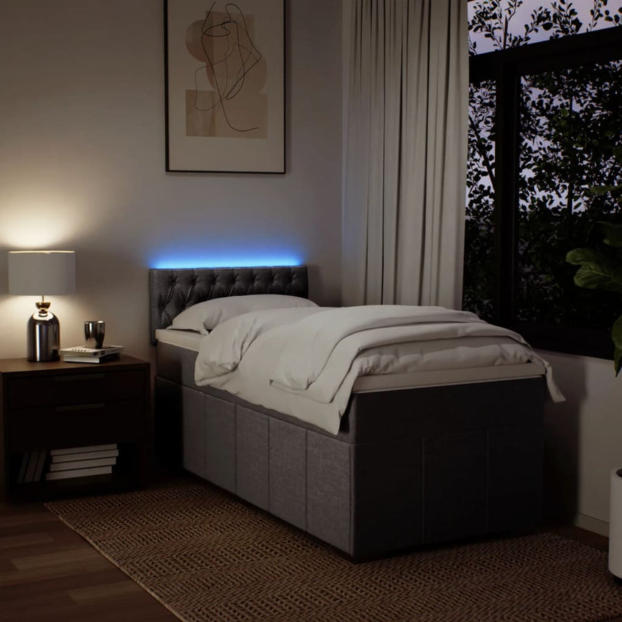 Boxspring Met Matras Stof 100 x 200 cm