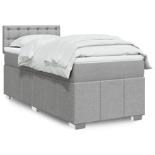 Boxspring Met Matras Stof Lichtgrijs 100X200 Cm