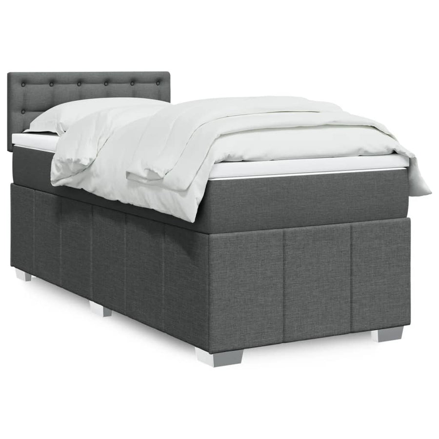Boxspring Met Matras Stof 100 x 200 cm
