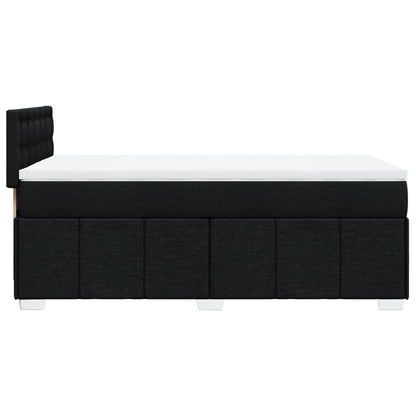 Boxspring met matras stof zwart 100x200 cm