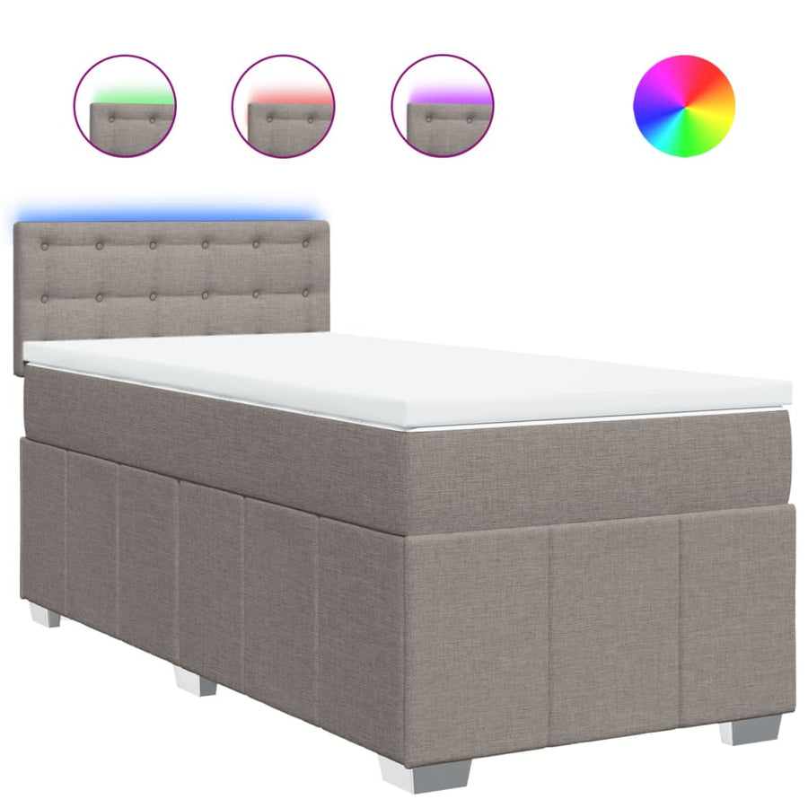 Boxspring Met Matras Stof 100 x 200 cm