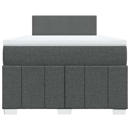 Boxspring met matras stof donkergrijs 120x190 cm