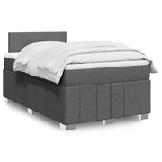 Boxspringbed 120x190 cm donkergrijs met matras en LED