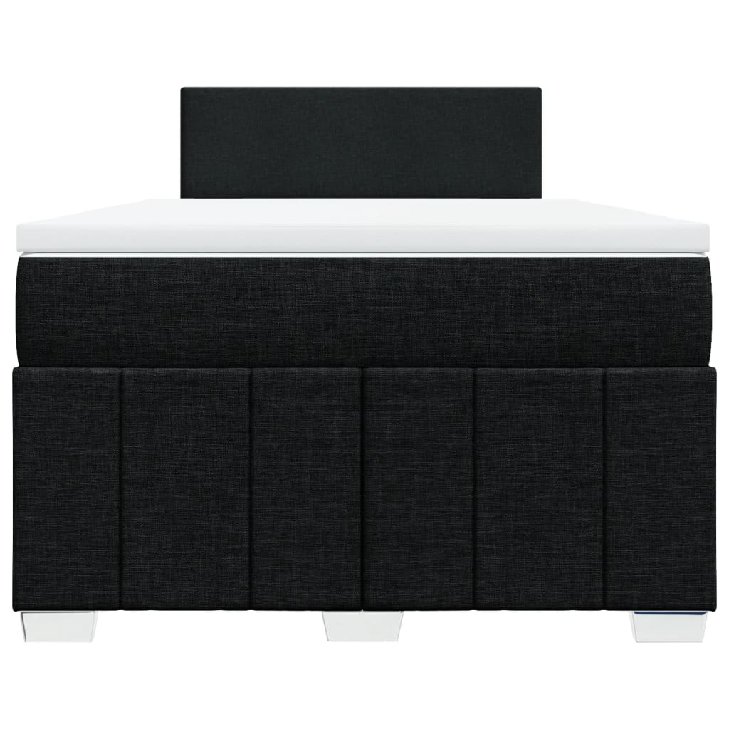 Boxspring met matras stof zwart 120x190 cm