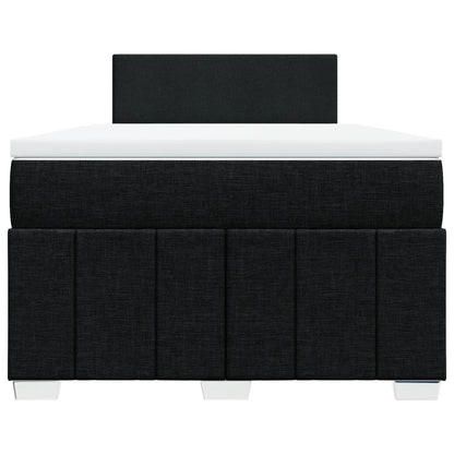 Boxspring met matras stof zwart 120x190 cm