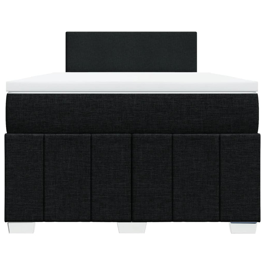 Boxspring met matras stof zwart 120x190 cm