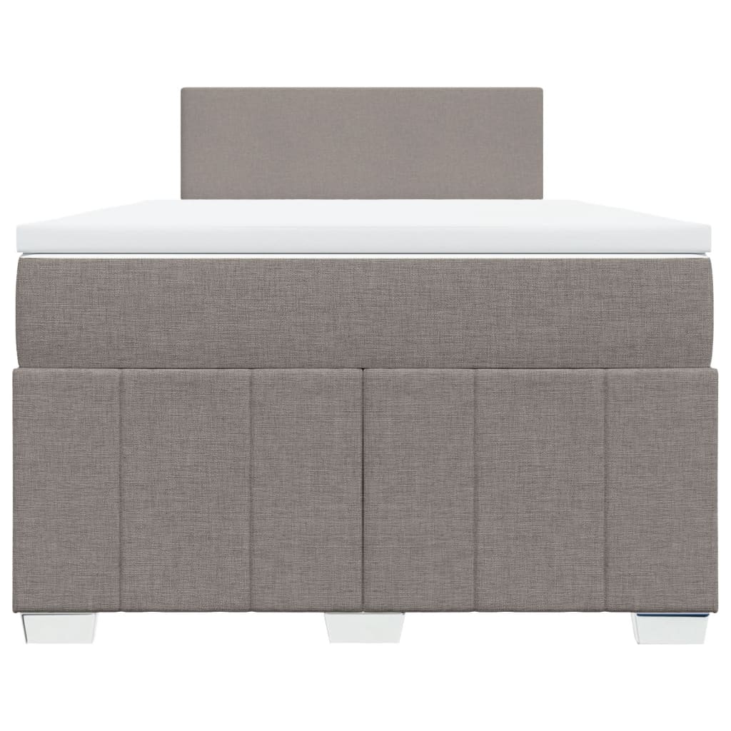 Boxspring met matras stof taupe 120x190 cm