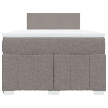 Boxspring met matras stof taupe 120x190 cm